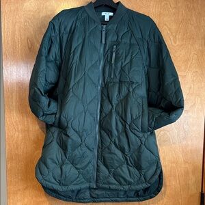 FLX Women's Forest Green Quilted Puffer Jacket